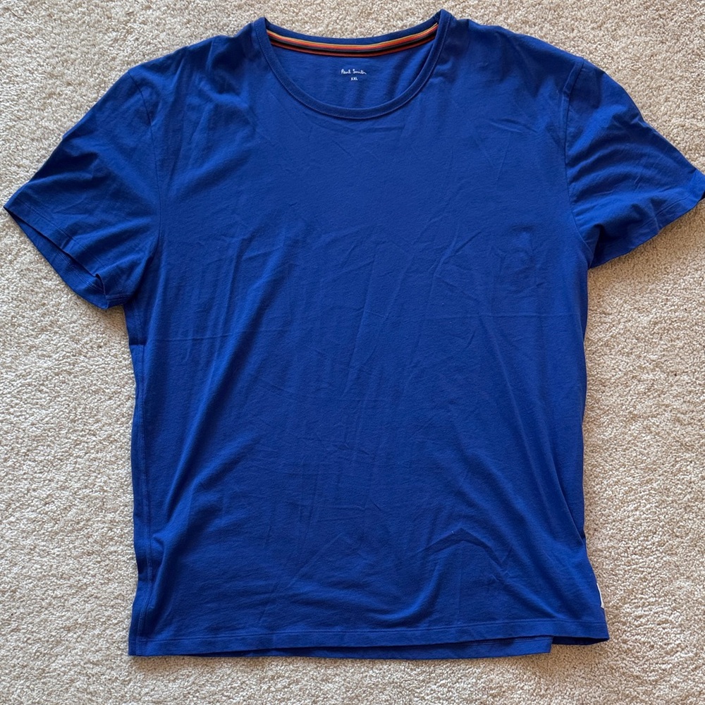 Paul Smith Royal Blue Short Sleeve Crewneck Tee